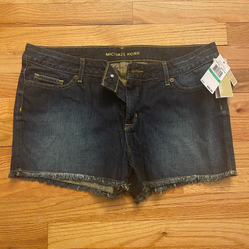 Michael Kors Raw Hem Jean Short NWT size 8